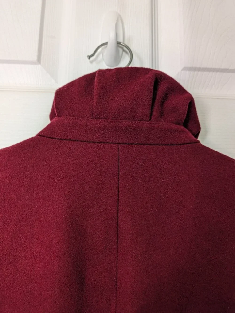 Size 00 J Crew 60% Wool Uptown Coat Burgundy